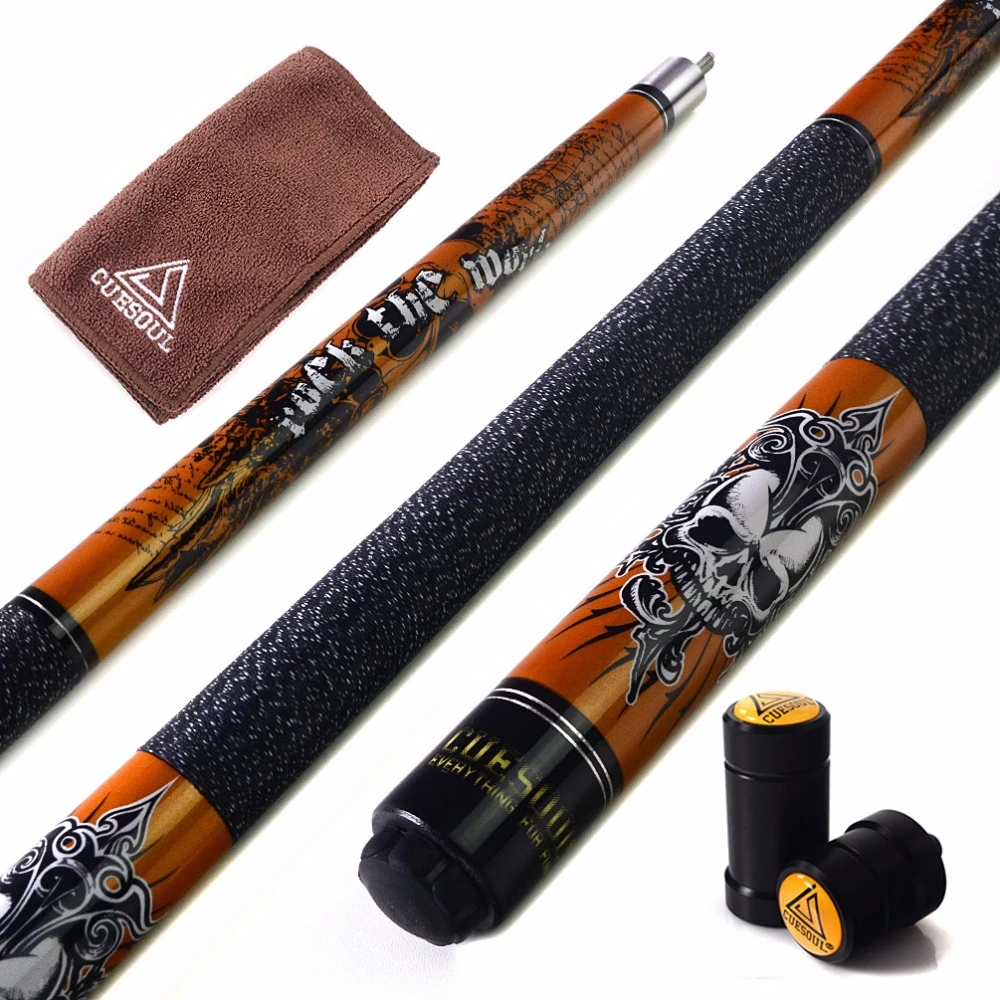 CUESOUL ROCKIN I Maple Pool Cue Stick Set with Blue Carrying