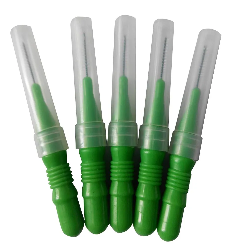 50pcs/pack Dental Disposable PP Interdental Brush Tooth Pick Brush