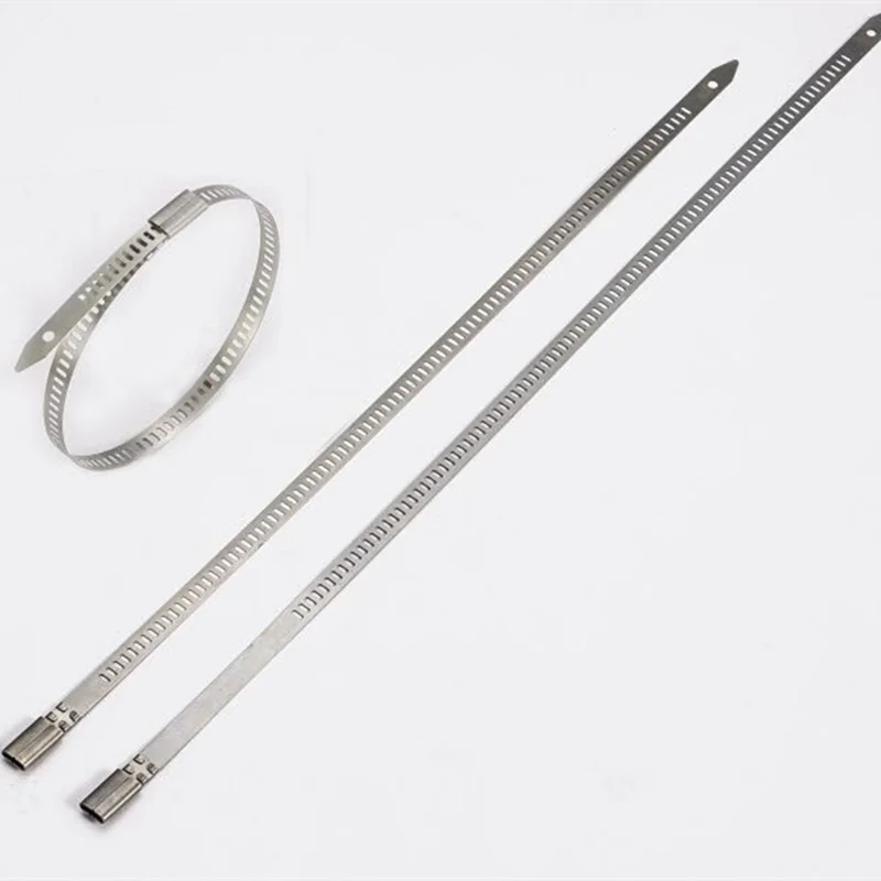 10 X Acier Inoxydable Métal Zip Ties 300 mm exhaust wrap Tuyau Induction pipe