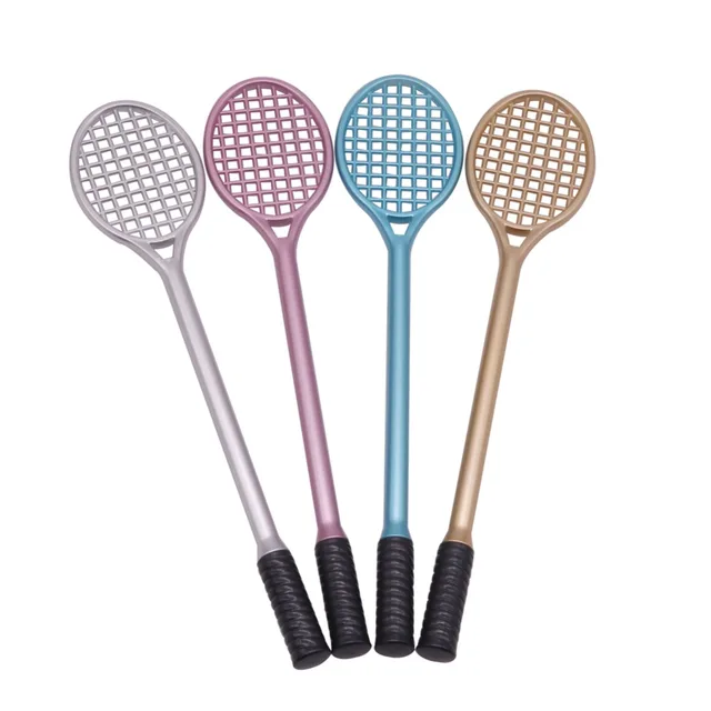 40 pcs The New Creative Lovely Tennis Rackets Gel Pen Plastic 4 Colors