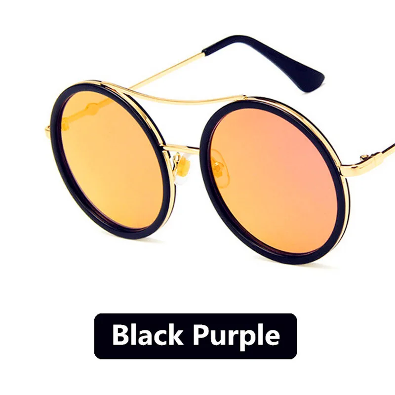 2019 Gothic Steampunk Round Metal Sunglasses Men Women Mirror Round Eye Sun Glasses Brand Designer Retro Vintage Oculos UV400