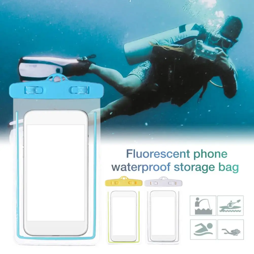 

Universal Waterproof Pouch Cell Phone portable bag Convenient to use lightweight Useful Luminous Phone Storage Bag Drop Shipping