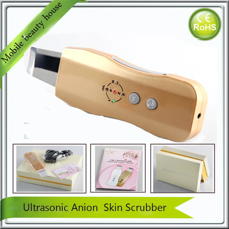 Portable Sonic Skin Cleaner Facial Rejuvenation Ultrasonic Anion Rechargeable Skin Scrubber Beauty Device