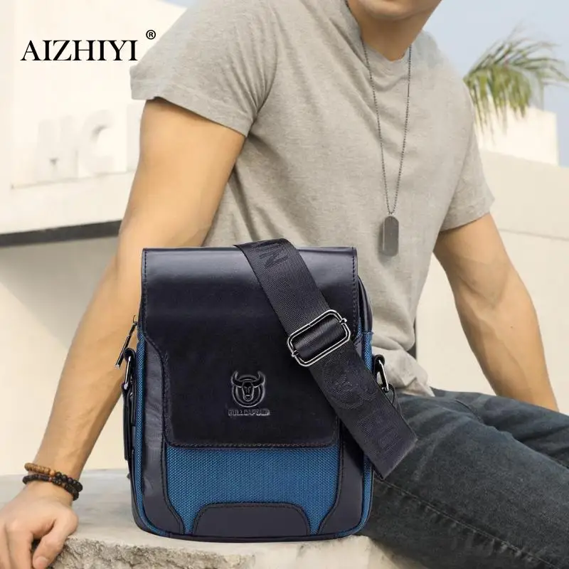 Brand Genuine Leather men's Crossbody Bag cow leather Shoulder Vintage Messenger Handbags for Men High Quality Casual Bag