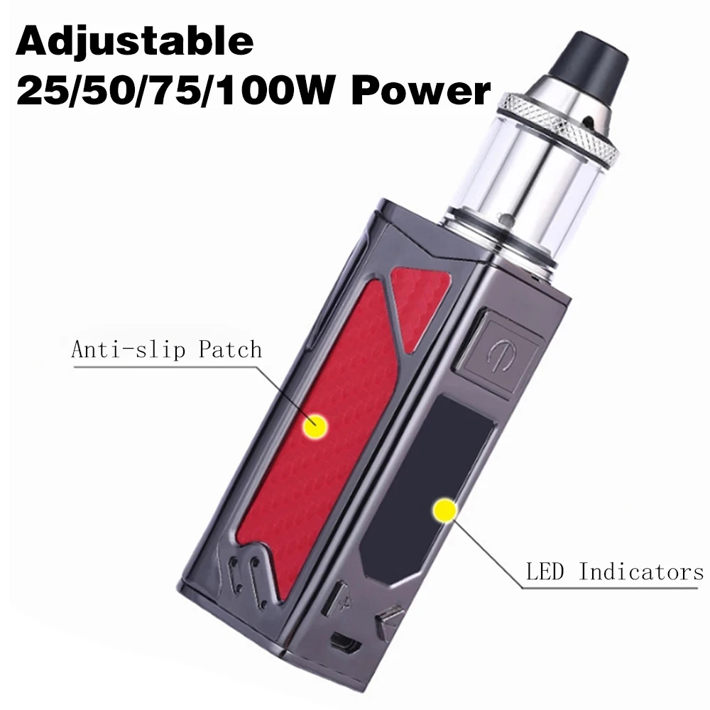 DOTENT 100W Electronic Cigarette Starter Kit 2200mAh Built-in Battery 3.5ml Tank 0.3ohm Atomizer 510 Thread Top Air Intake Vape DOTENT 100W Electronic Cigarette Starter Kit 2200mAh Built-in Battery 3.5ml Tank 0.3ohm Atomizer 510 Thread Top Air Intake Vape