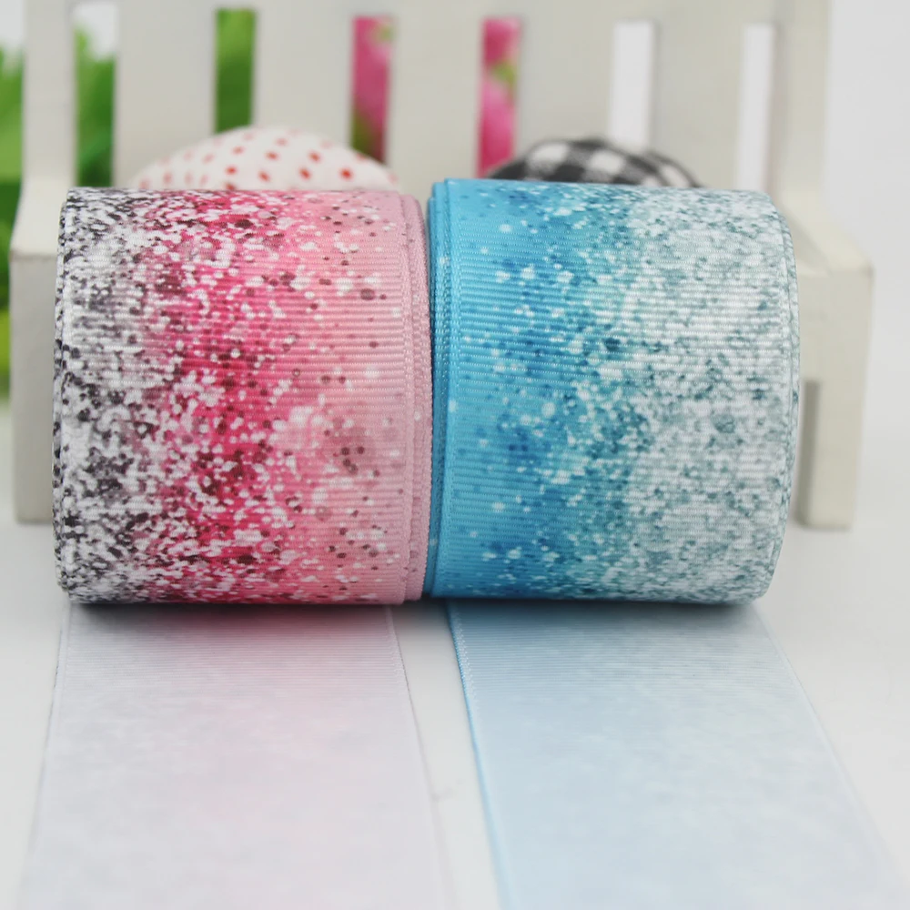 

Heat tansfer printed grosgrain ribbon cheer bow hair accessories material bright printed ribbon 25 yards DIY Handmade Ribbon