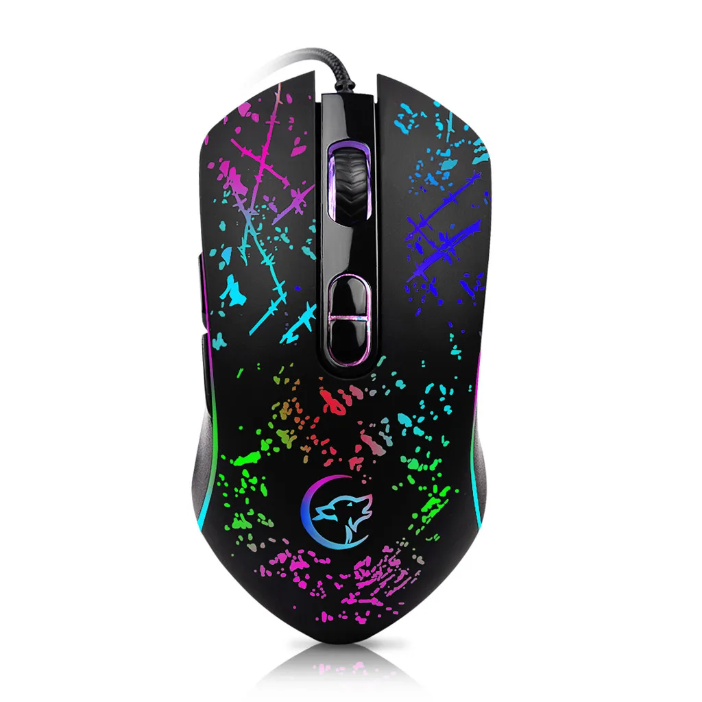 

Mechanical Gaming Mouse Color Backlit USB Wired Optical Mouse For Laptop