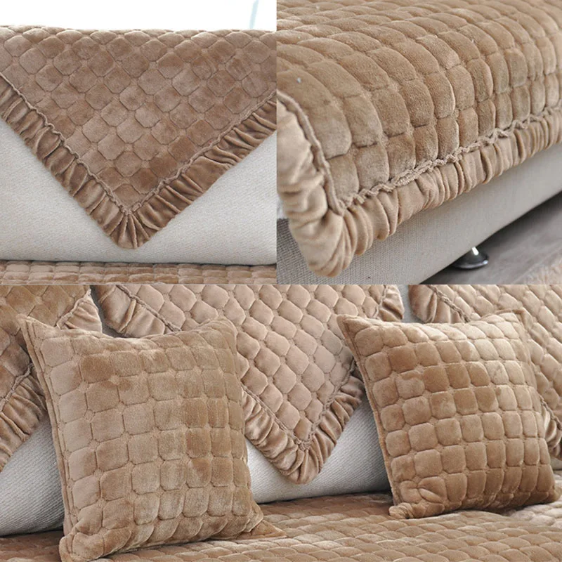 4 цвета европейские фланелевые чехлы для диванов из флисовой ткани, вязаные экологически чистые Чехлы для диванов, чехлы для диванов, подушки для диванов и сидений для гостиной
