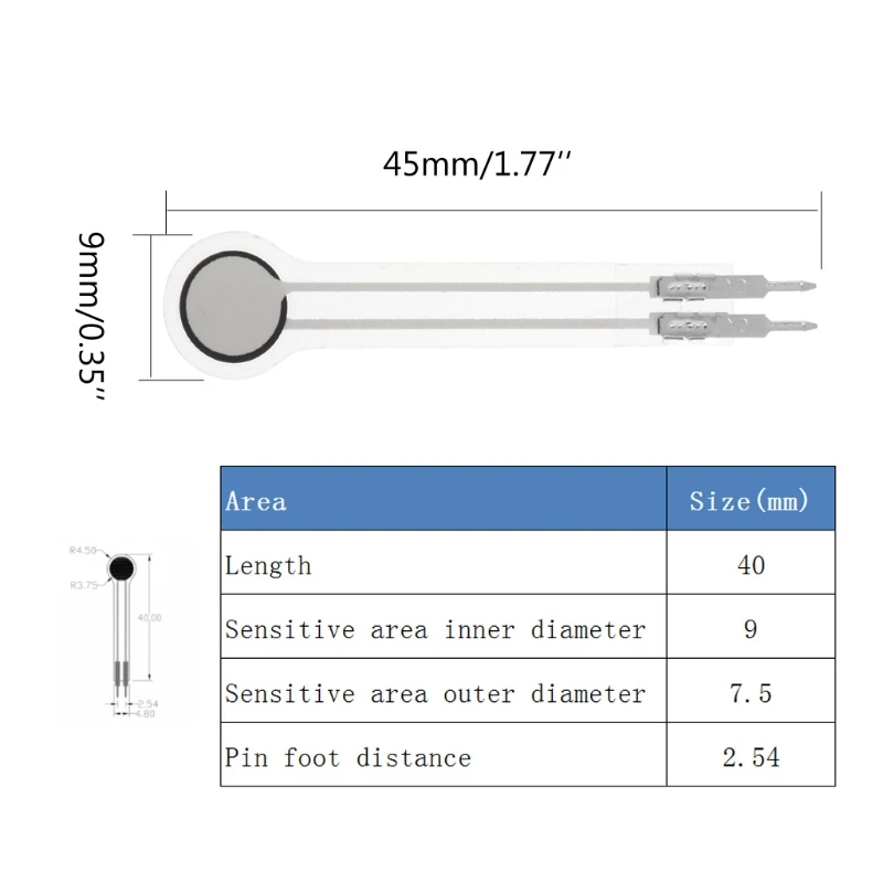 0 500g DF9 40 датчик давления сопротивление тип тонкая пленка силы