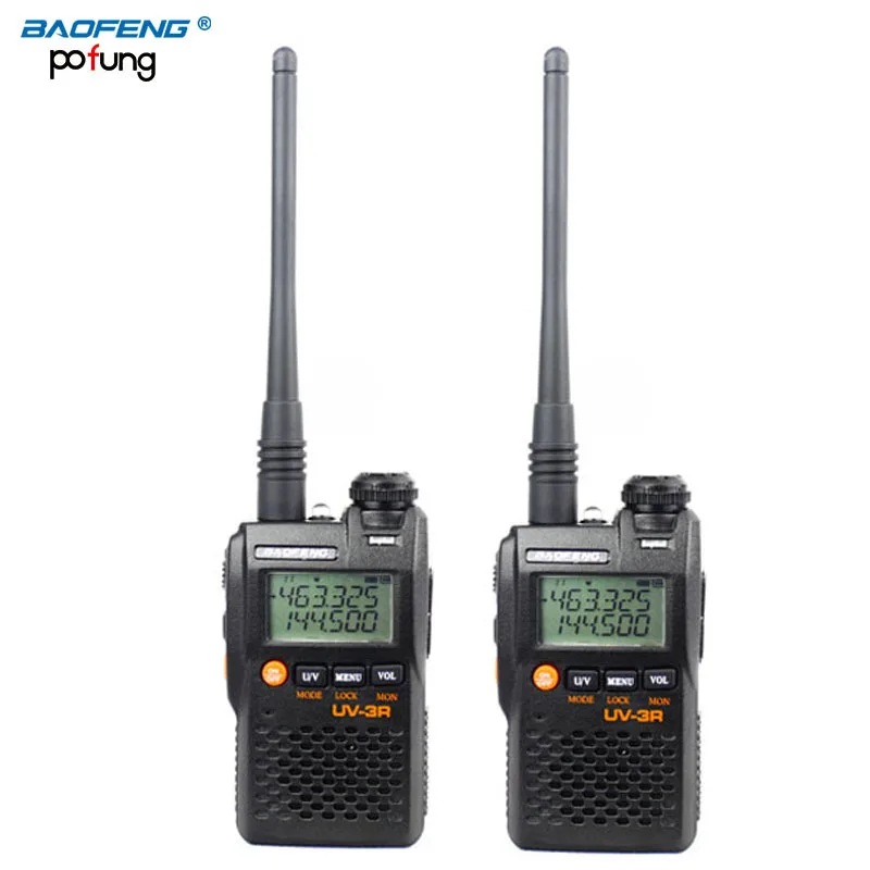 2 шт. BaoFeng UV 3R обновленная версия беспроводной портативный двойной дисплей WalkieTalkie