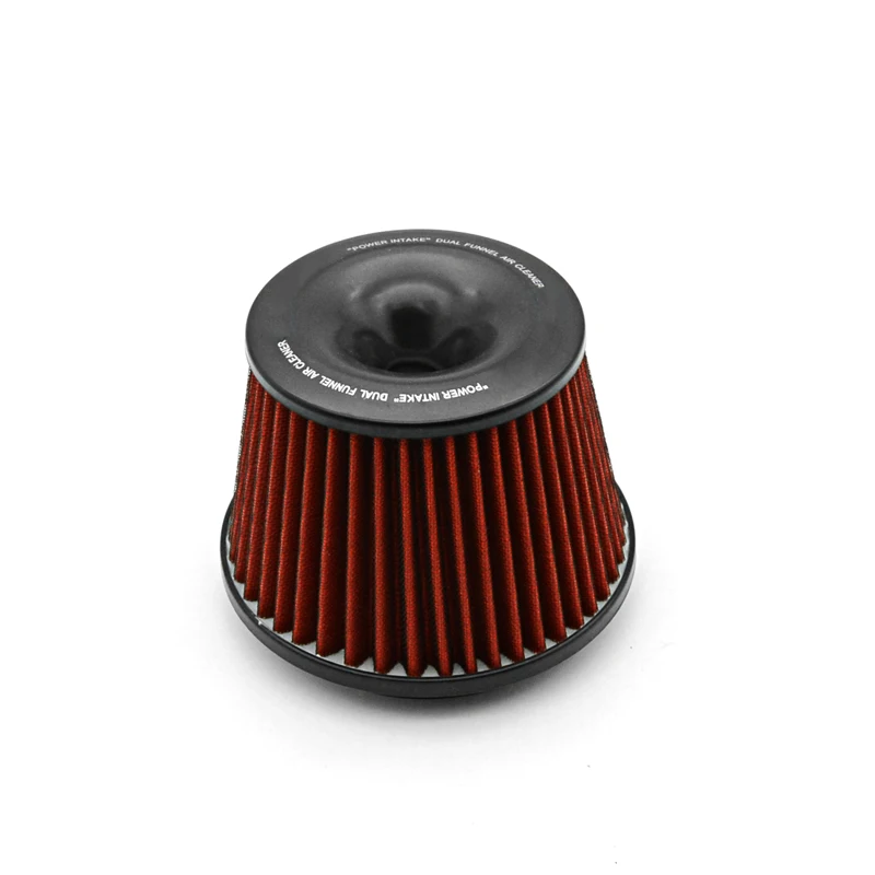 

Universal Car Vehicle Intake Air Filter 75mm Dual Funnel Adapter Air Cleaner Protect Your Piston With Logo