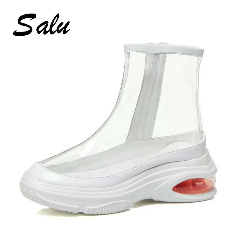 

Salu new ankle boots spring autumn boots shoes leather women's high quality women's shoes