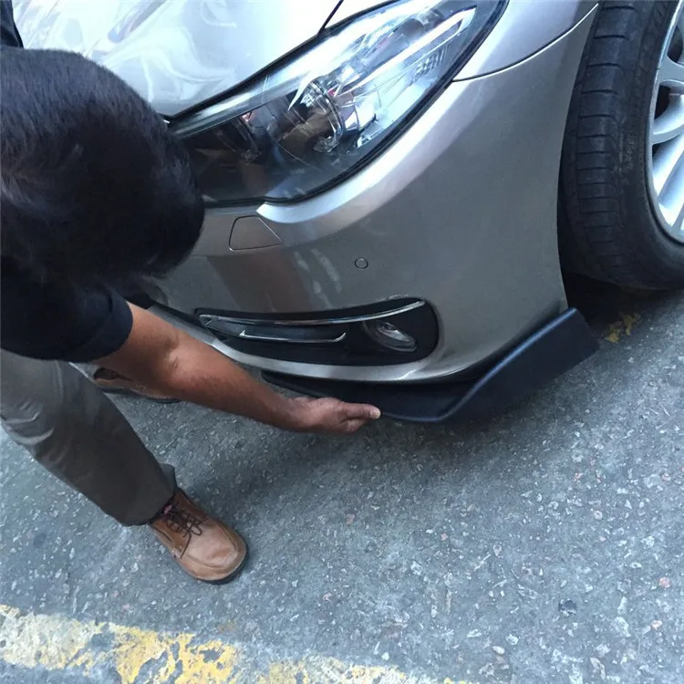 Divisor de labios de parachoques delantero de coche Universal aletas de alerón de cuerpo Canards Valence Barn para BM Skoda VW Opel dos piezas (R + L)