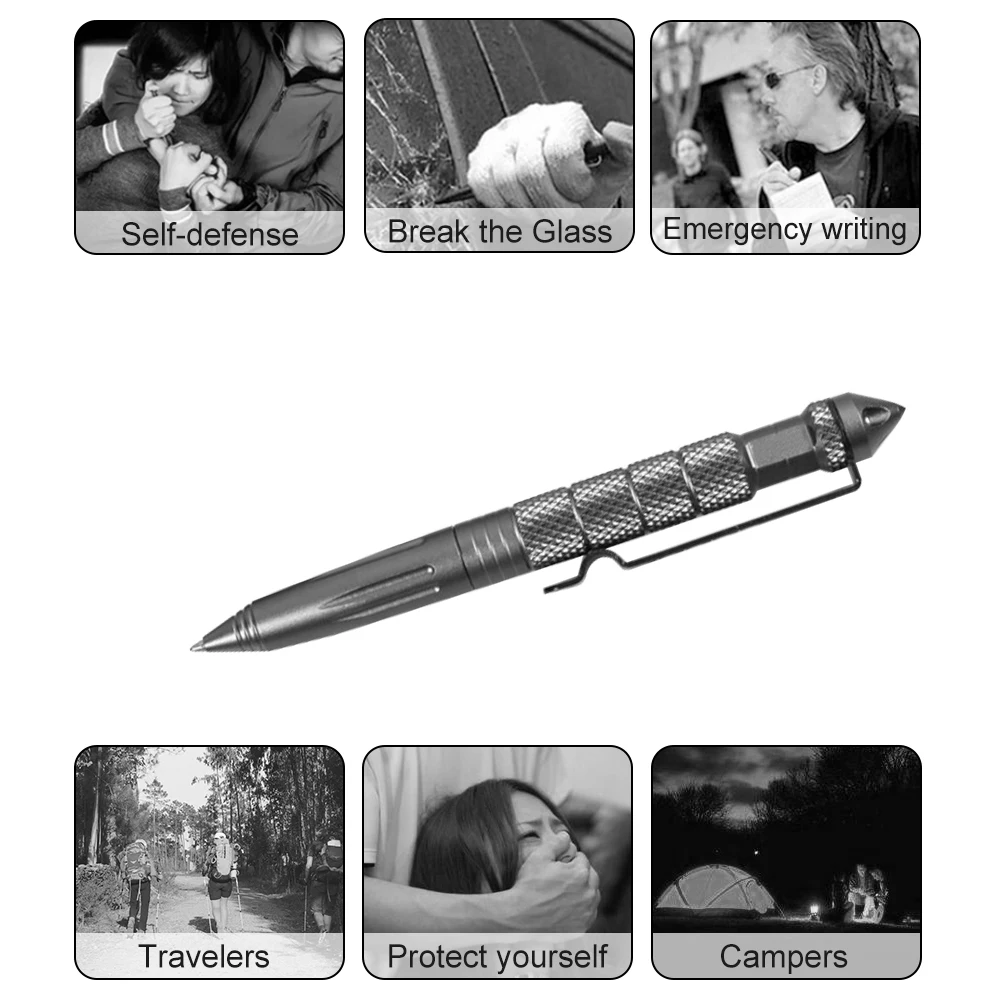 Высокое качество портативный многофункциональный Противоскользящий персонализированный авиационный алюминий defensa Личная Самозащита тактическая ручка инструмент
