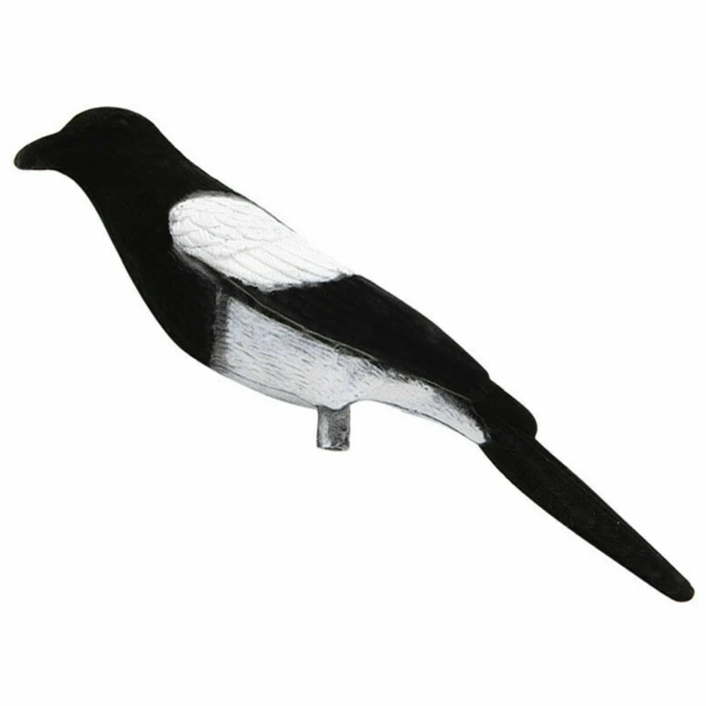

Target Lifelike Trap Animal Glossy Flocking Magpie Protect Crop Ornament Realistic Decoy Hunting Bait Garden Decoration Durable