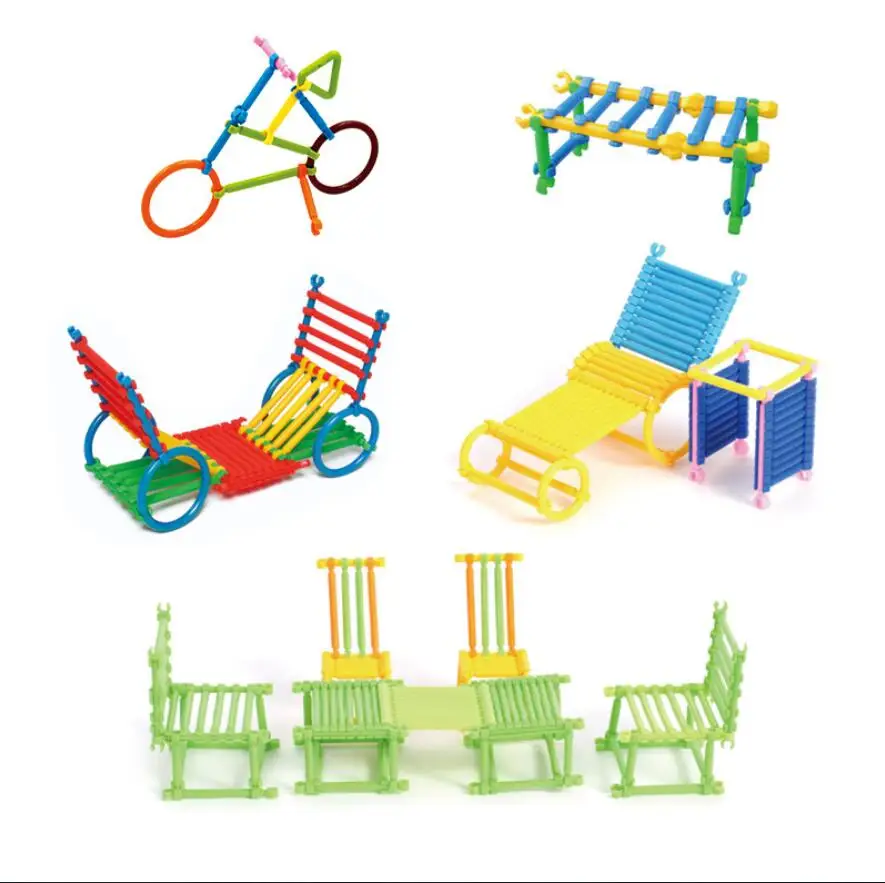 400pcs/lot Kids DIY Creative Intelligence Sticks Blocks Plastic Early Educational Magic Learning Building Toys Gift | Игрушки и хобби