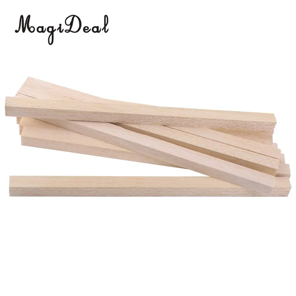 MagiDeal Newest 10Pcs/Lot Natural Wood Sticks Hobby Stick Kids Hand Craft Funny Art DIY Making Wedding Party Project Supplies 