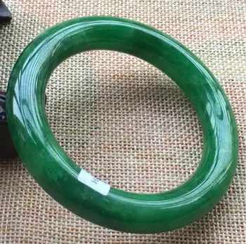 

57-60mm Certified Grade A Natural Green Jadeite JADE Bracelet Bangle 103932