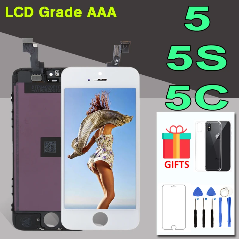 Качественный ЖК экран класса AAA + для iPhone 5 5S 5C сенсорный Iphone 5s 4 дюйма дигитайзер в