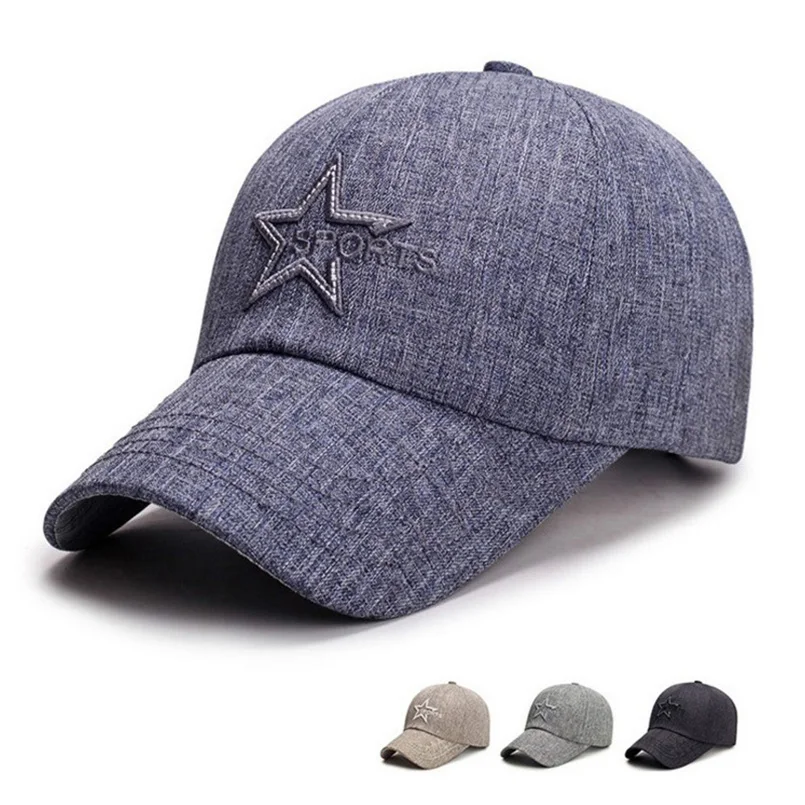 linen baseball cap
