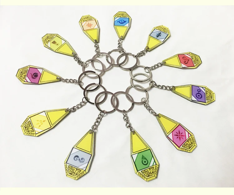 

Digimon Adventure 15th anniversary ver Tag Crest Emblems Badges Acrylic Charm Keychain Key rings 11pc/Set
