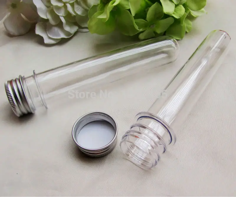 

25pcs PLASTIC TEST TUBES METAL SCREW Wedding Bomboniere party Lollies 40ml
