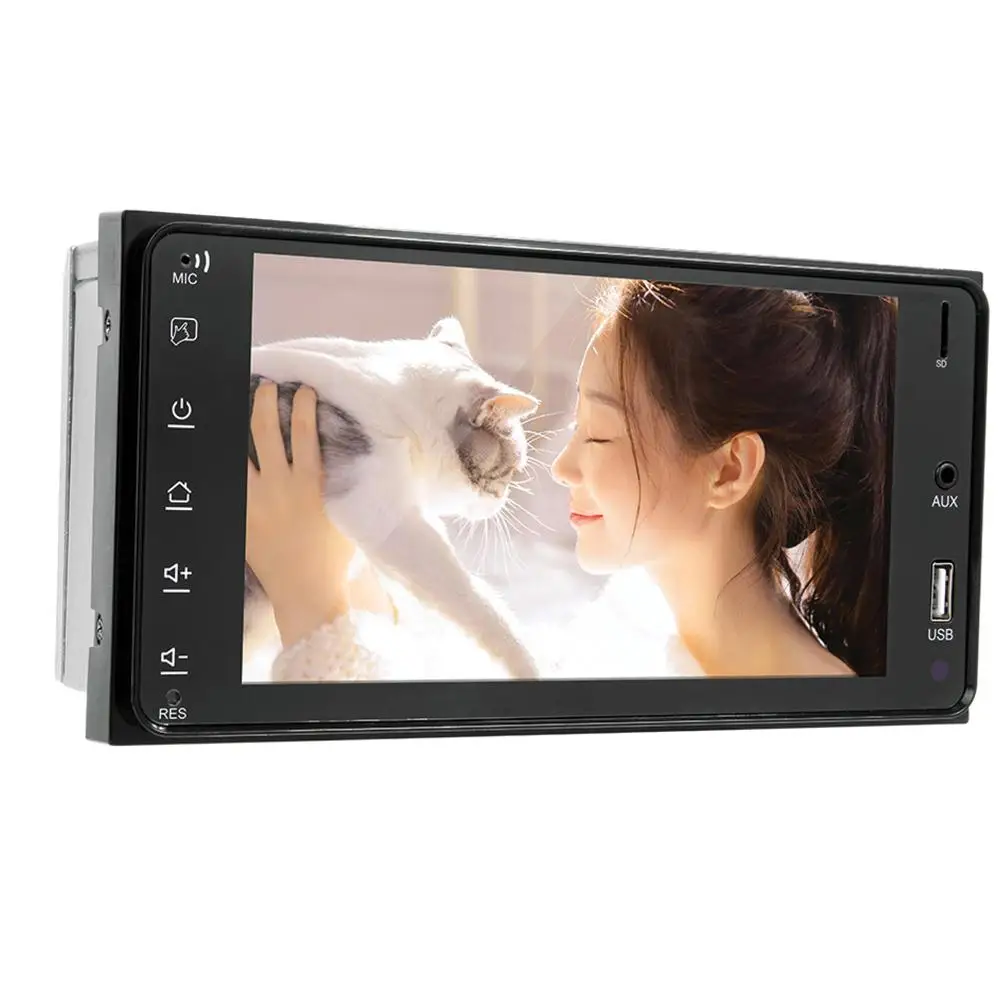 7 &quotFHD Автомобильное крепление 2-стороннее Зеркало Ссылка MP4 MKV MP5 USB SD Bluetooth плеер