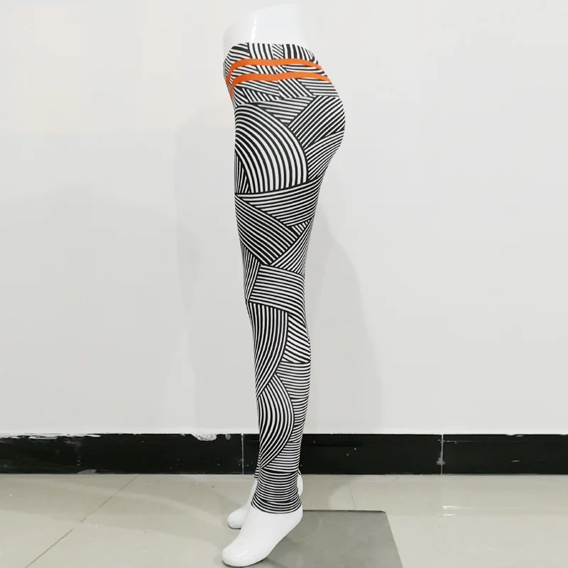 NADANBAO, сексуальные полосатые женские леггинсы с высокой талией, для фитнеса, эластичные леггинсы, модные, для тренировок на открытом воздухе, укороченные штаны