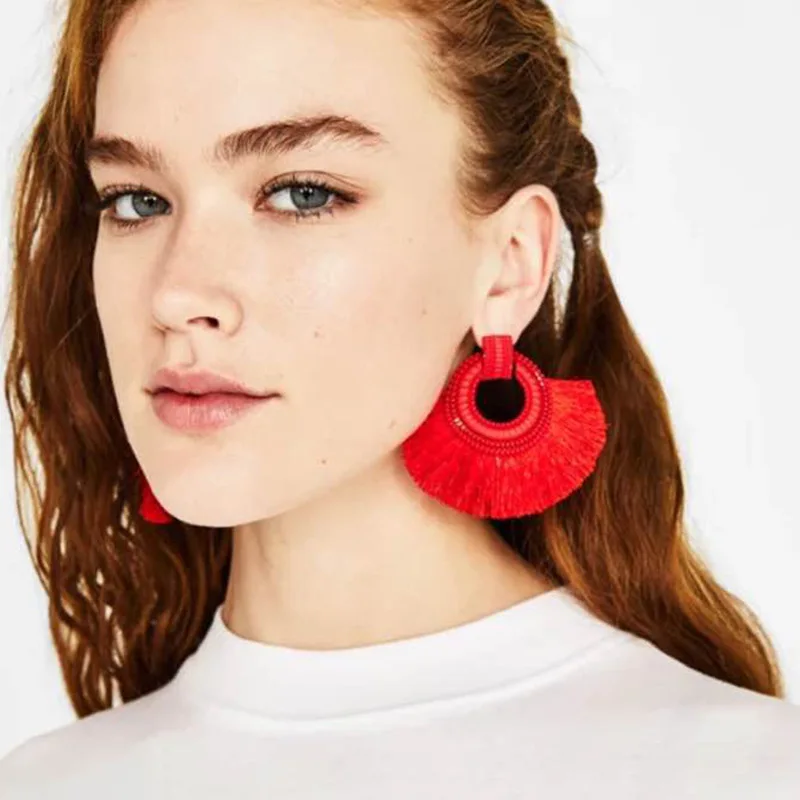 FASHIONSNOOPS новый бренд кисточкой серьги для женщин ручной работы богемные свадебные