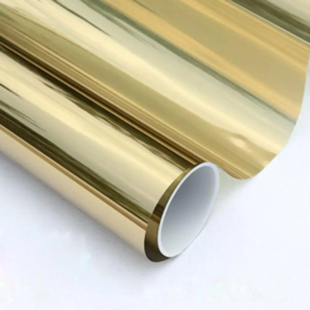 Gold Mirror Reflective Home Building Commercial Tint Film 5ftx 100ft