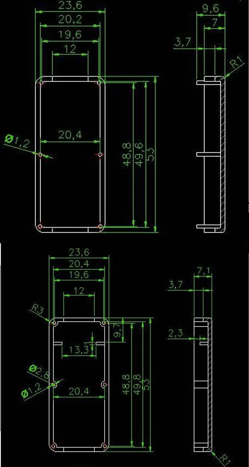 2 шт./лот USB зарядное устройство проект чехол 53*24*14 мм ABS коробка Пластиковая распределительная корпус Корпус для разъема адаптера