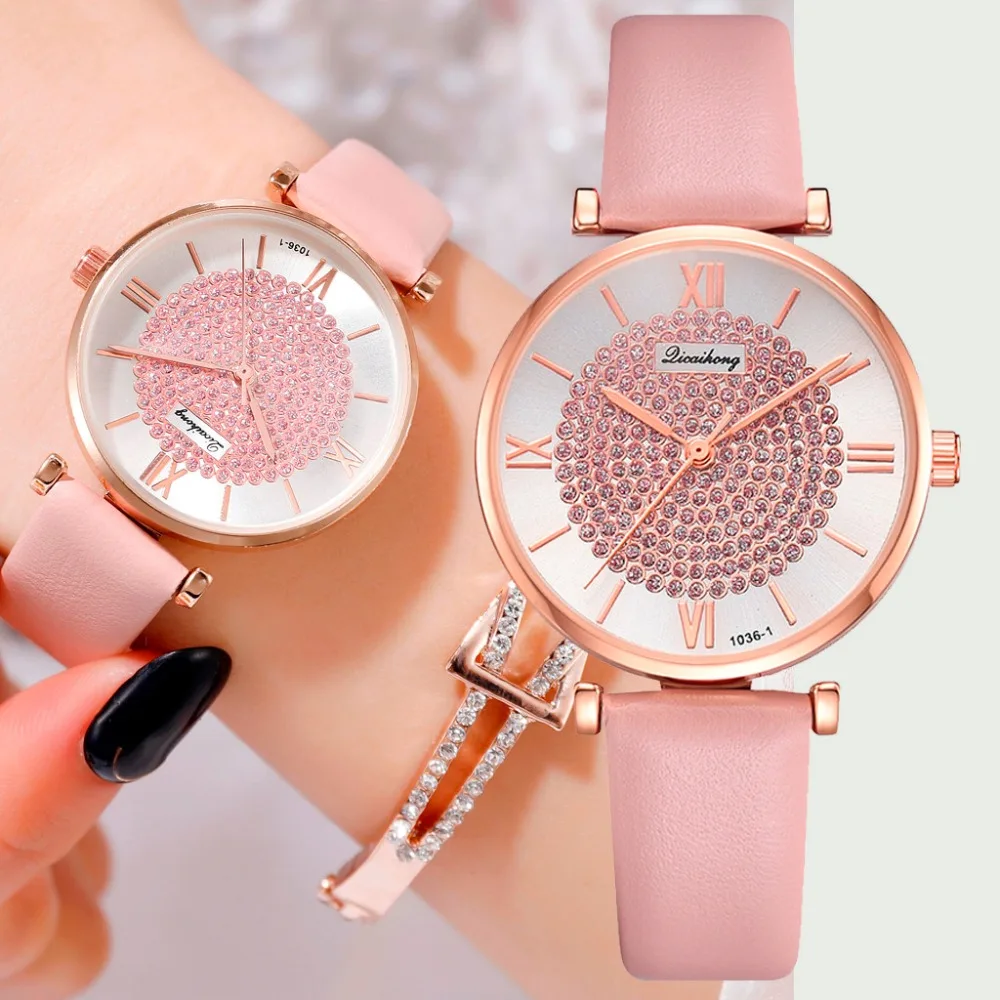 

2019 Luxury Brand Women's Watch Casual Style Leather Band Quartz Watch Fashion Wristwatch Ladies Watches Clock For Women relogio