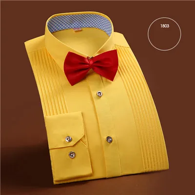 DAVYDAISY, новинка, мужская рубашка-смокинг, белая рубашка с длинными рукавами, мужские рубашки для свадебной вечеринки, брендовая одежда, мужская рубашка, 8 цветов, DS149 - Цвет: 1803
