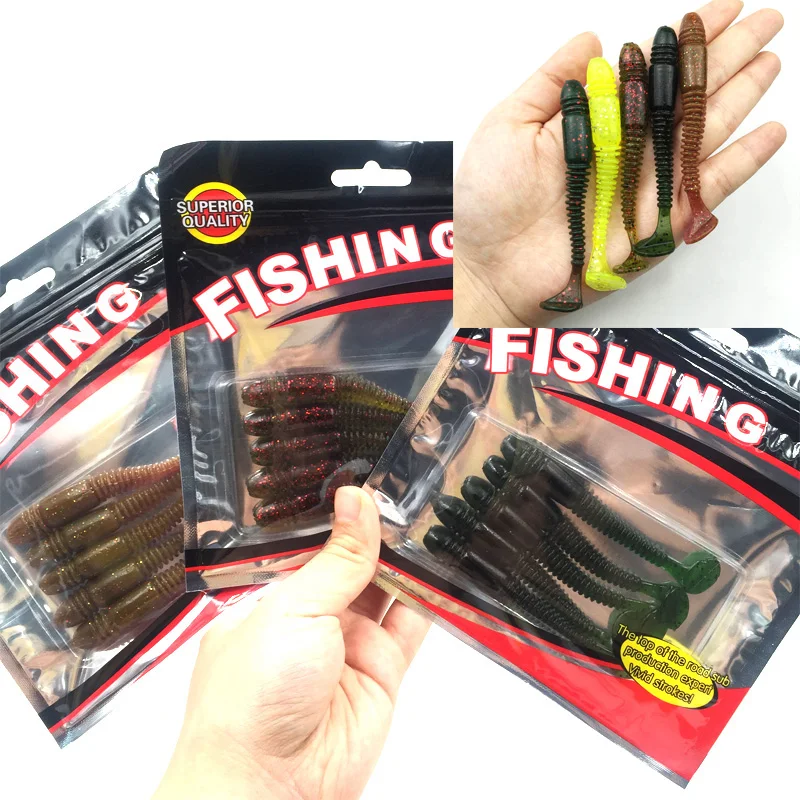  5Pcs/lot Newest Soft Fishing Lures Bait 8.5cm 4.85g smell Artificial Fake Bait Free shipping 088 