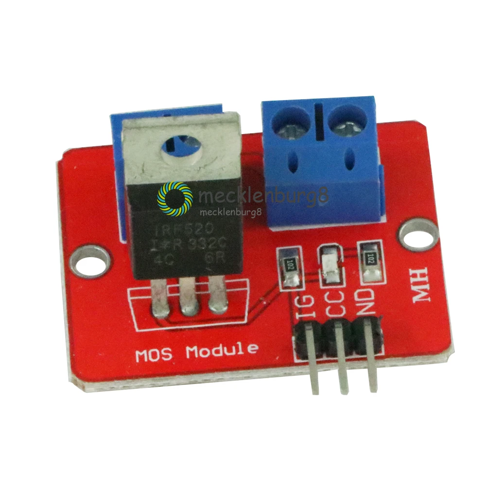 Топ Mosfet IRF520 модуль с кнопками 3 в 5 для Arduino MCU ARM Raspberry Pi MOS PWM затемняющий