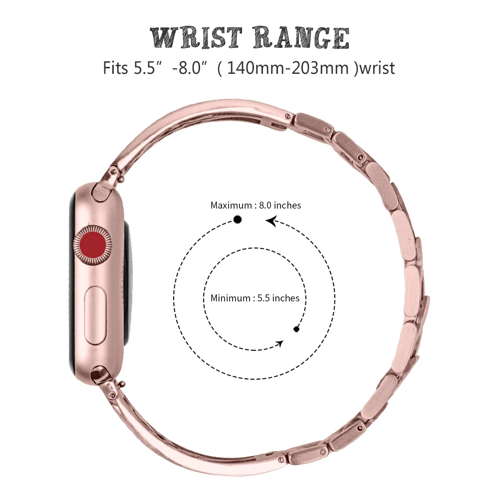 Часы с драгоценными камнями, часы-браслет, ремешок для iwatch браслет 38 мм 40 мм 42 44 мм сливы Нержавеющая сталь ремешок для наручных часов Apple Watch