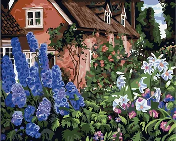 

MaHuaf-X240 lovely homestead Framed art picture on wall acrylic oil painting by numbers abstract drawing by numbers unique gift