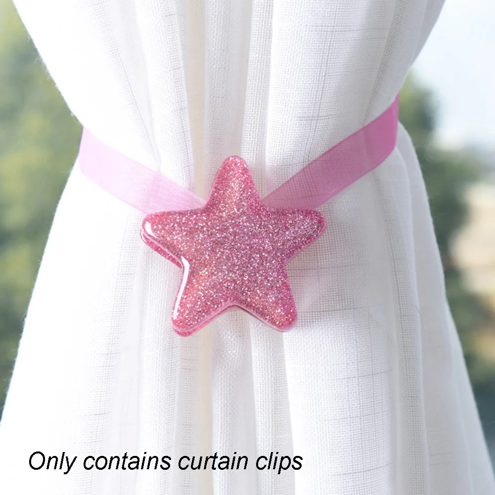 

Magnetic Fastener Curtain Tie-back Holdback Buckle Star Shape Clips Home Decor European Style Simple