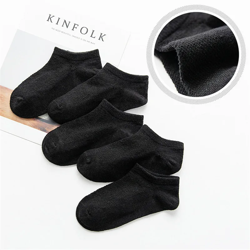 Children Cotton Socks Boy Girl Baby Cute Cartoon Breathable Mesh Socks 1-12Y Teens Summer 5 Pairs/Lot kids socks
