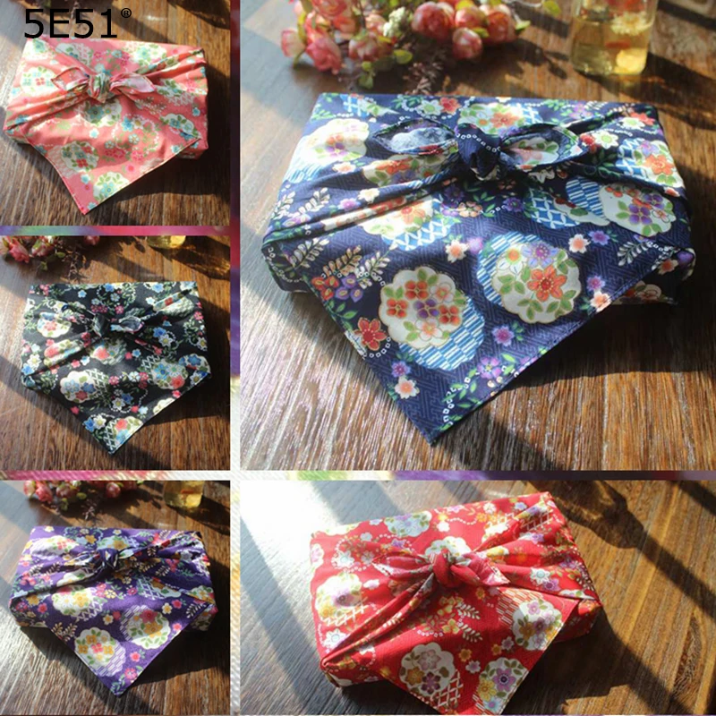  Japanese style big handkerchief kerchief cotton 100%/sakura printed 52cm/Many uses