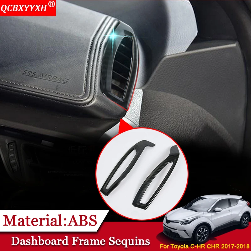 

QCBXYYXH Car-styling Dashboard Frame Air Conditioning Outle Decorative Cover Sequins Accessories For Toyota C-HR CHR 2017 2018