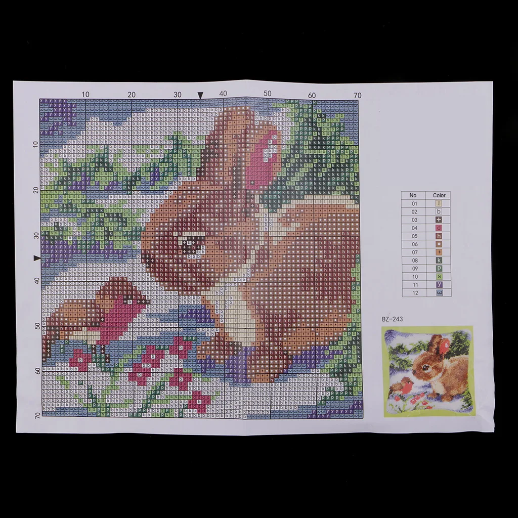 2 Sets Rabbit Horse Latch Hook Kits For Adults Beginners DIY Pillow Case Sofa Cushion Cover