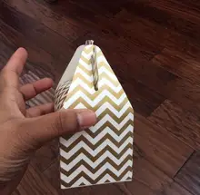 Candy Boxes, Golden Design Party Favors (36 Pack) – Wedding Gift Boxes, Baby Shower Decorations,Treat Box Supplies