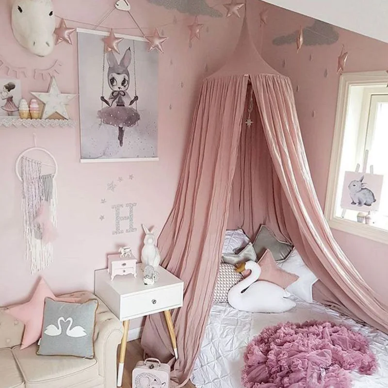 Cotton Baby Crib Nets/mosquito Nets Anti Mosquito Princess Canopy Bed Valance Kids Room Decoration Baby Bed Round Tent Curtains Cotton Baby Crib Nets/mosquito Nets Anti Mosquito Princess Canopy Bed Valance Kids Room Decoration Baby Bed Round Tent Curtains