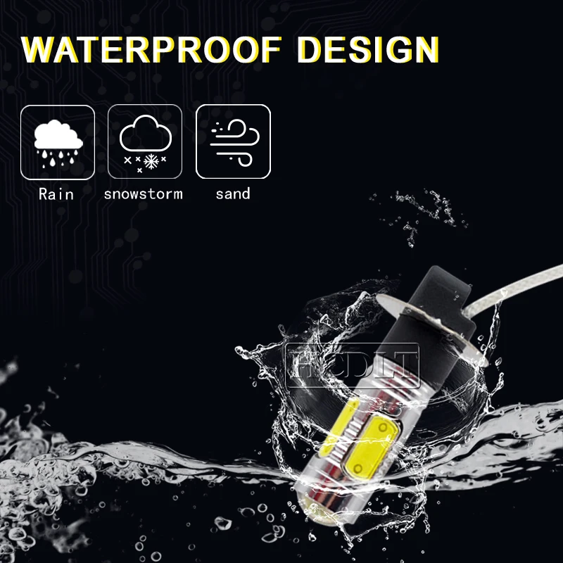 HCDLT 2PCS 7.5W High Power LED Fog Lamp Bulb H1 H3 H7 H11 9005 9006 880 881 H27 White Yellow 12V Auto Car Driving LED Lights  (12)