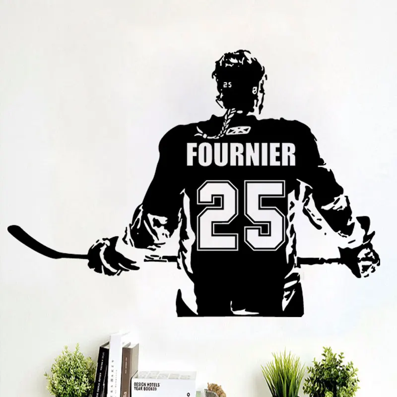 Hockey Girls Decal Wall art Custom Women Girls ice Hockey Player choose