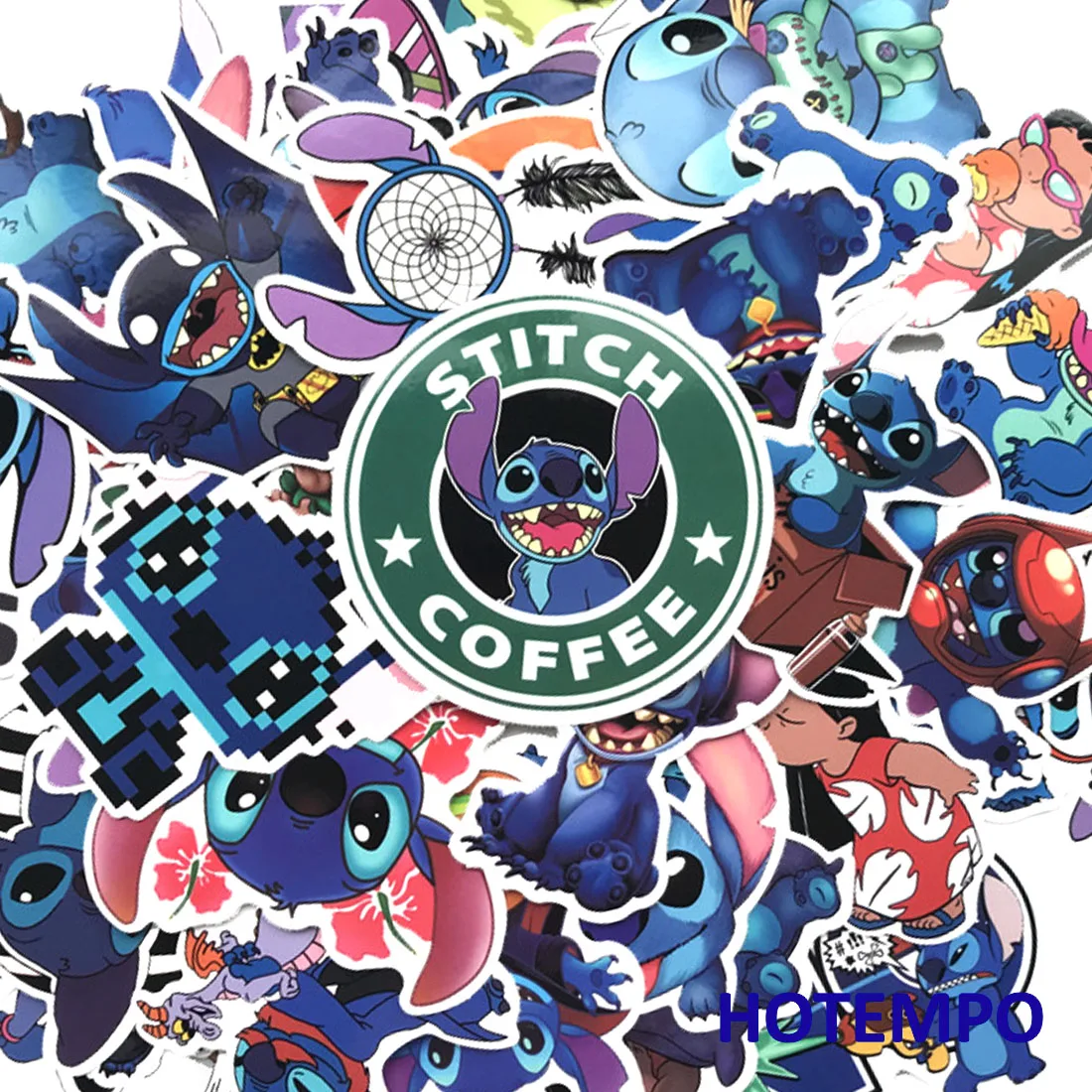 50pcs Cartoon Cute Lovely Stitch Stickers Scrapbooking Creative DIY Children Letter Diary Pegatinas Sticker