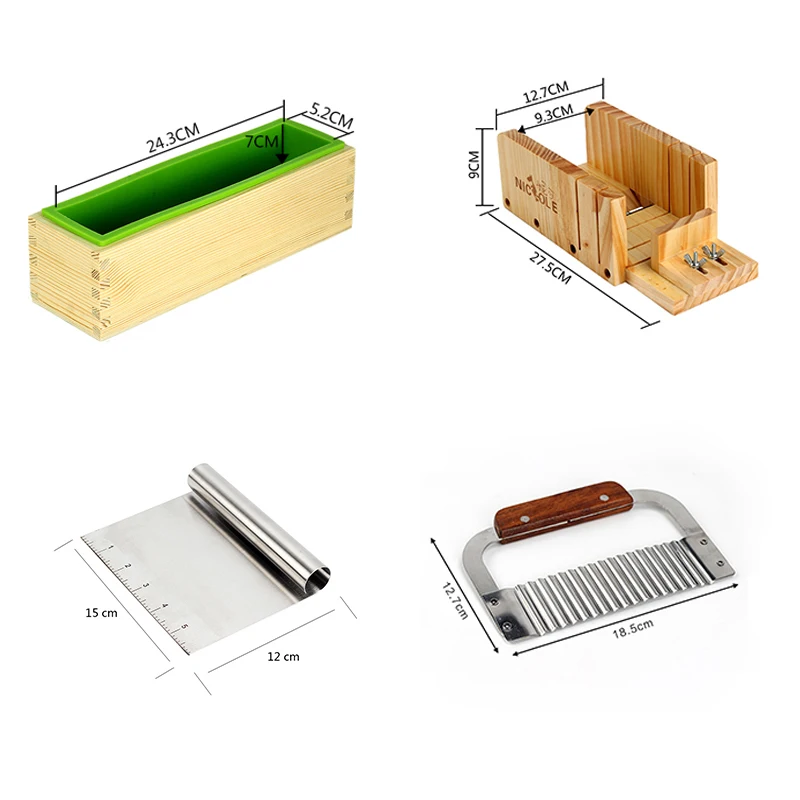 Силиконовая форма для мыла набор инструментов-4 регулируемый деревянный нож для хлеба коробка 2 шт. нож для мыла ручной работы