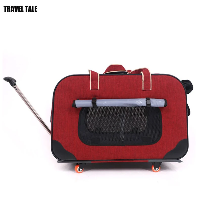 Travel tale Складной Собаки Кошки сумка тележка для багажа домашних животных корзину