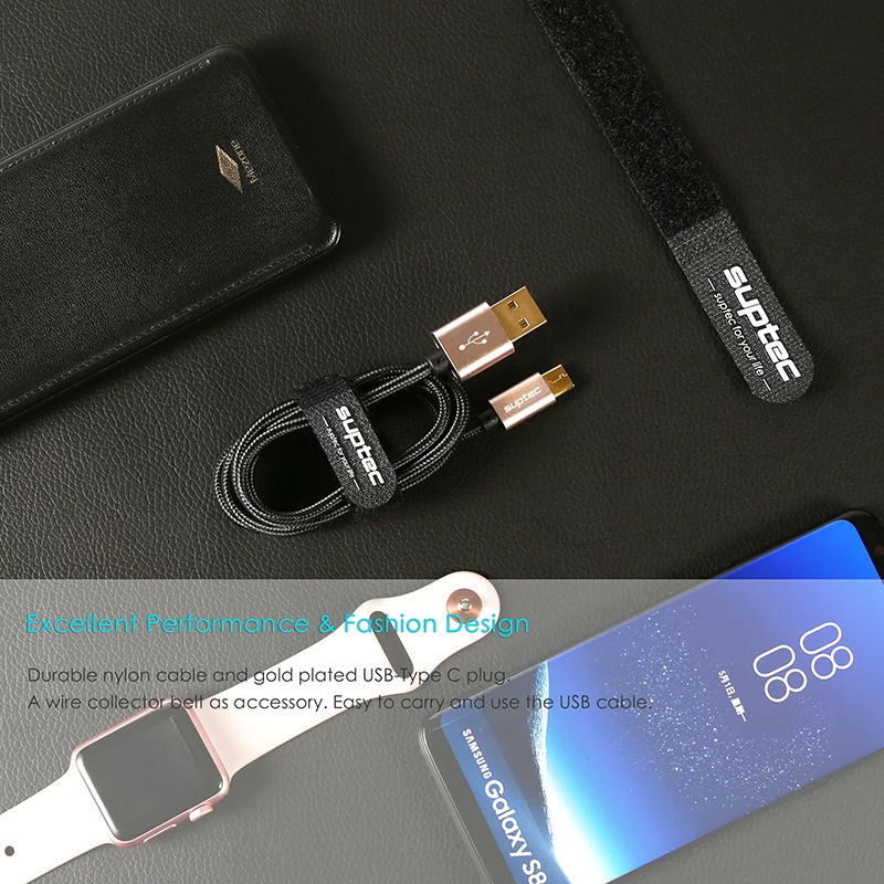 Suptec Тип C USB кабель для Samsung S8 Xiaomi Mi5 6 Huawei P10 P9 NEXUS LG c Зарядное устройство Быстрая